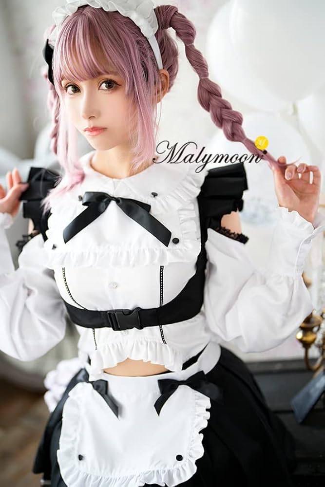 Amazon.co.jp: [Malymoon] メイド服 コスプレ 白黒 サブカル
